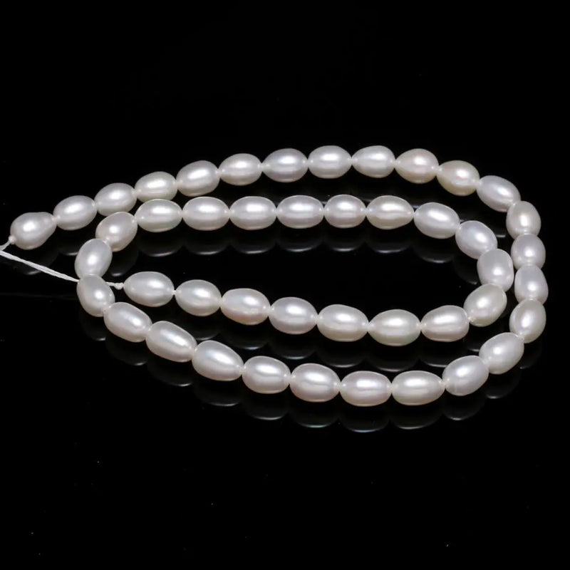 Natural Freshwater Pearl Bead High Rice Shape Charms Pearls Loose Beads