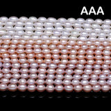 Natural Freshwater Pearl Bead High Rice Shape Charms Pearls Loose Beads