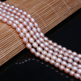 Natural Freshwater Pearl Bead High Rice Shape Charms Pearls Loose Beads