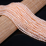 Natural Freshwater Pearl Bead Rice Shape 3-3.5-3.8mm for Charms Jewelry Making