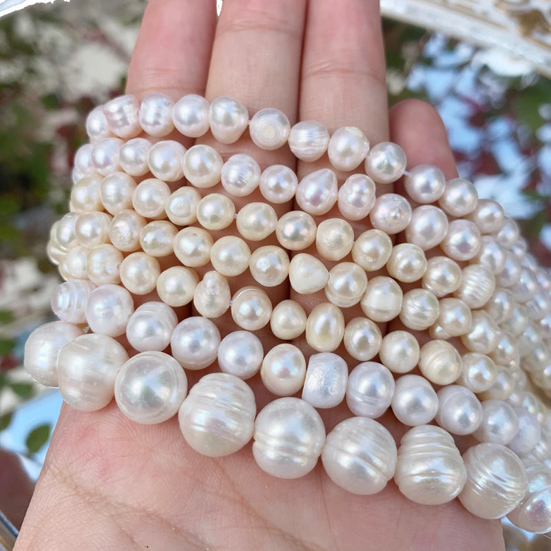 Freshwater Pearl Beaded High Round Shape Loose Beads for Jewelry DIY