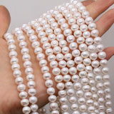 Natural Freshwater Pearl Beaded High Round Shape Punch Loose Beads