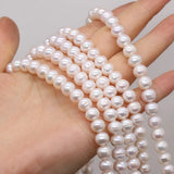 Natural Freshwater Pearl Beaded High Round Shape Punch Loose Beads