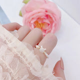 Freshwater Pearl Shell Kitten Ring Women's Jewelry