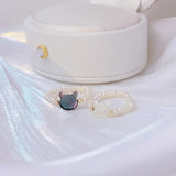 Freshwater Pearl Shell Kitten Ring Women's Jewelry