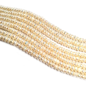 Flat Shape Freshwater Pearl Bead Punch Loose Beads DIY Jewelry Making