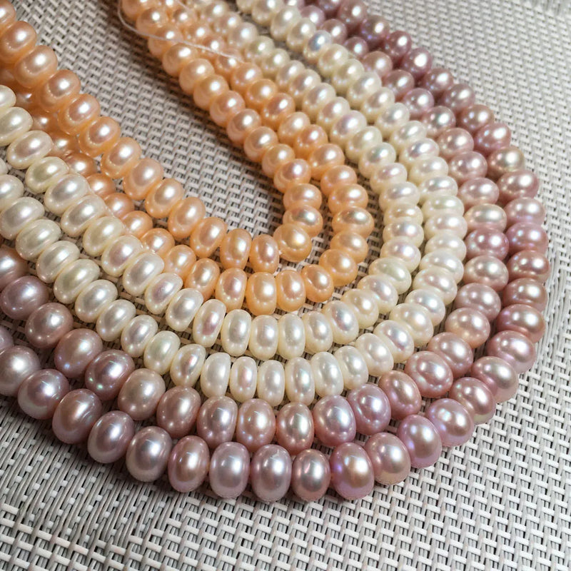 Natural Freshwater Pearl Beading Flat Shape Isolation Punch Loose Beads