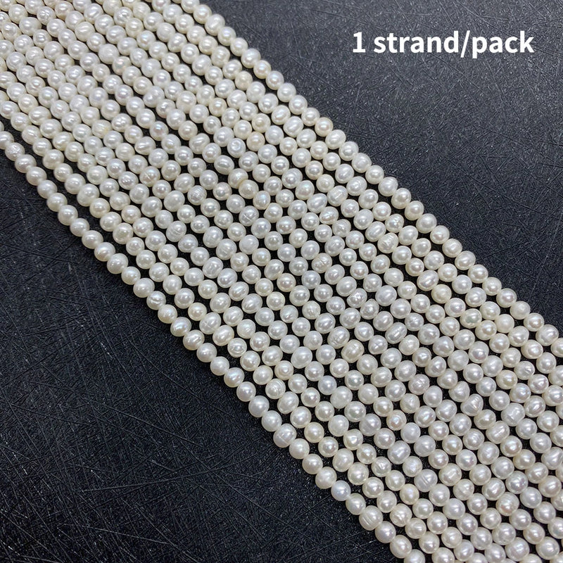 2mm Freshwater Pearl Beads Round Jewelry Making DIY
