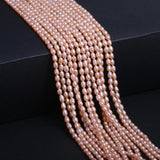 Freshwater Pearl Beads 3.5-4mm Rice-Shaped Pearls DIY Jewelry Necklace Bracelet