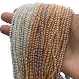 3mm Freshwater Pearl Beads Small Potato Jewelry Making