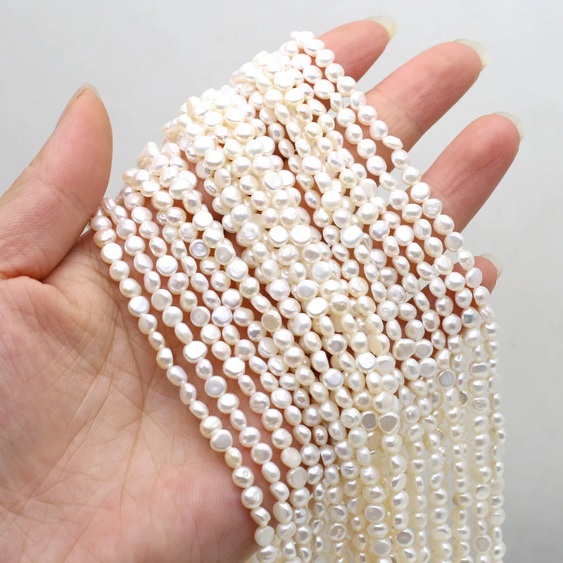 Freshwater Pearl Beads Small Loose Spacer Seed Beads for DIY Jewelry Making