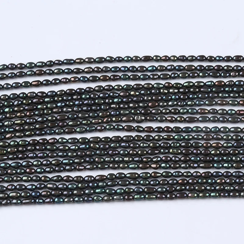 Real Freshwater Pearl Beads High Beige Oval Pearls DIY Jewelry