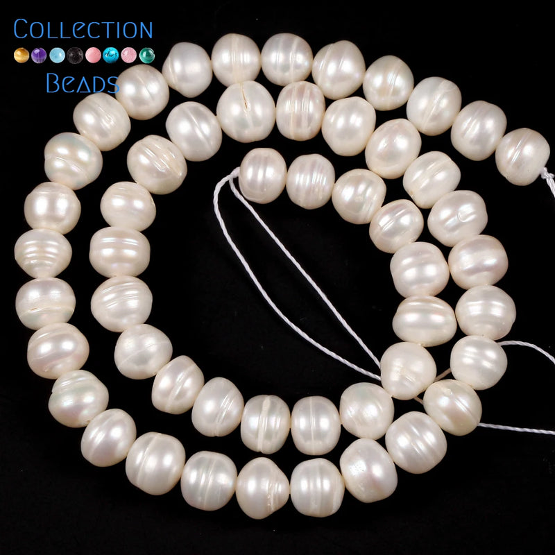 Natural Freshwater Pearl Beads High Irregular Flat Shape Punch Beads