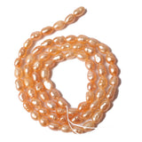 Natural Freshwater Pearl Beads High Irregular Oval Shape Punch Loose Beads