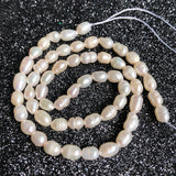 Natural Freshwater Pearl Beads High Irregular Oval Shape Punch Loose Beads