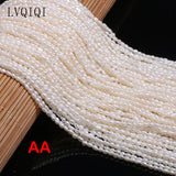 Natural Freshwater Pearl Beads High Irregular Rice Bead Loose Pearls 2-2.3mm