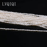 Natural Freshwater Pearl Beads High Irregular Rice Bead Loose Pearls 2-2.3mm