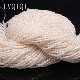 Natural Freshwater Pearl Beads High Irregular Rice Bead Loose Pearls 2-2.3mm