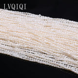 Natural Freshwater Pearl Beads High Irregular Rice Bead Loose Pearls 2-2.3mm