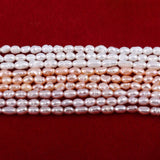 Freshwater Pearl Beads High Irregular Rice Shaped Loose Beads