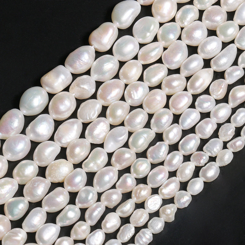 Natural Freshwater Pearl Beads High Irregular Shape Punch Loose Beads