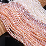 4-5MM Rice Shape Freshwater Pearl Beads for Jewelry Making