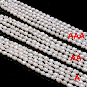 Freshwater Pearl Beads High Rice Shape Loose Beads for DIY Necklace Bracelet
