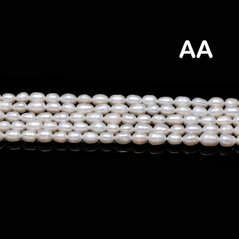 Freshwater Pearl Beads High Rice Shape Loose Beads for DIY Necklace Bracelet