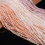 Natural Freshwater Pearl Beads High Rice Shape Loose Beads for Jewelry Making