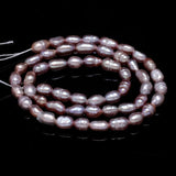 Natural Freshwater Pearl Beads High Rice Shape Loose Beads for Jewelry Making