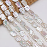 Square Baroque Freshwater Pearl Beads 14x17mm