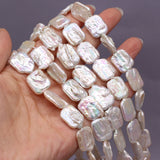 Square Baroque Freshwater Pearl Beads 14x17mm