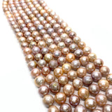 Freshwater Pearl Beads Three-color Round Loose Beads 9mm