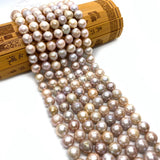 Freshwater Pearl Beads Three-color Round Loose Beads 9mm