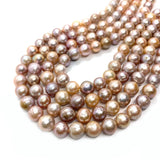 Freshwater Pearl Beads Three-color Round Loose Beads 9mm