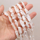 Freshwater Pearl Beads Long Strip Shape for Jewelry Making DIY