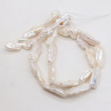 Freshwater Pearl Beads Long Strip Shape for Jewelry Making DIY