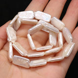 Freshwater Pearl Beads Irregular Rectangle Shape Loose Beaded DIY Jewelry Making