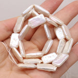 Freshwater Pearl Beads Irregular Rectangle Shape Loose Beaded DIY Jewelry Making