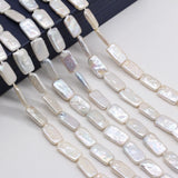 Freshwater Pearl Beads Irregular Rectangle Shape Loose Beaded DIY Jewelry Making