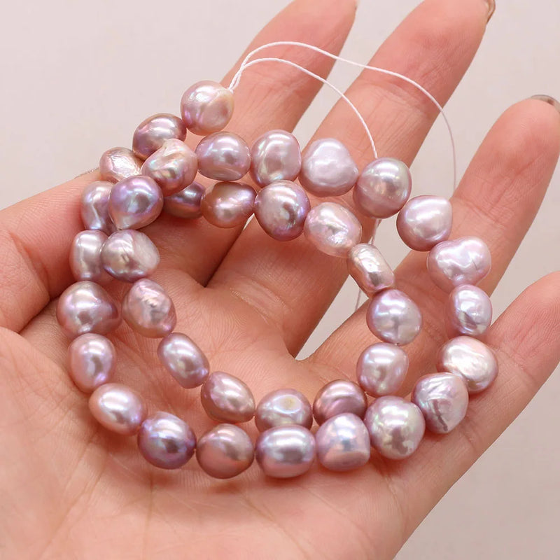 Natural Freshwater Pearl Beads Nearly Round Loose Pearls Bead 10-11mm