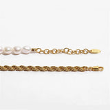 Freshwater Pearl Necklace High Brass Chain Clavicle Chain Women Party Jewelry