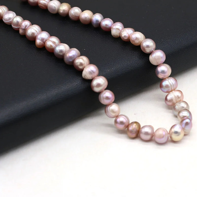 Freshwater Pearl Beads Oval Spacer Loose Bead For Jewelry Making