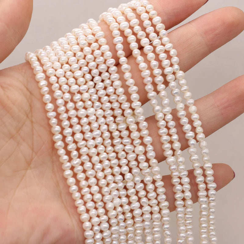 3-3.5mm Potato Shape Freshwater Pearl Beads DIY Jewelry Making