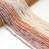 3-3.5mm Potato Shape Freshwater Pearl Beads DIY Jewelry Making