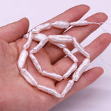 Natural Freshwater Pearl Beads Rectangle Shape Loose Beaded for Jewelry Making
