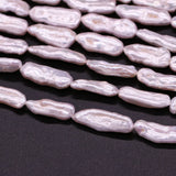 Natural Freshwater Pearl Beads Rectangle Shape Loose Beaded for Jewelry Making