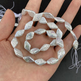 Freshwater Pearl Beads Rhombus Shape Punch Loose Beads for DIY Jewelry