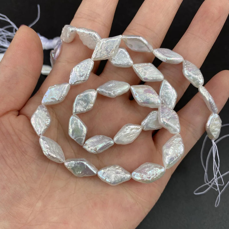Freshwater Pearl Rhombus Shape Loose Beads for Jewelry Making