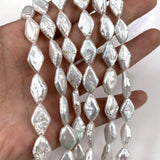 Freshwater Pearl Beads Rhombus Shape Punch Loose Beads for DIY Jewelry